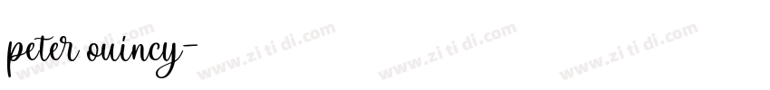 peter ouincy字体转换
